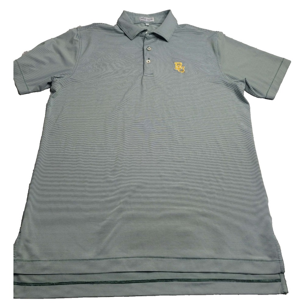 Peter Millar Summer Comfort Baylor University Bears‎ Green/White Polo Men's Med